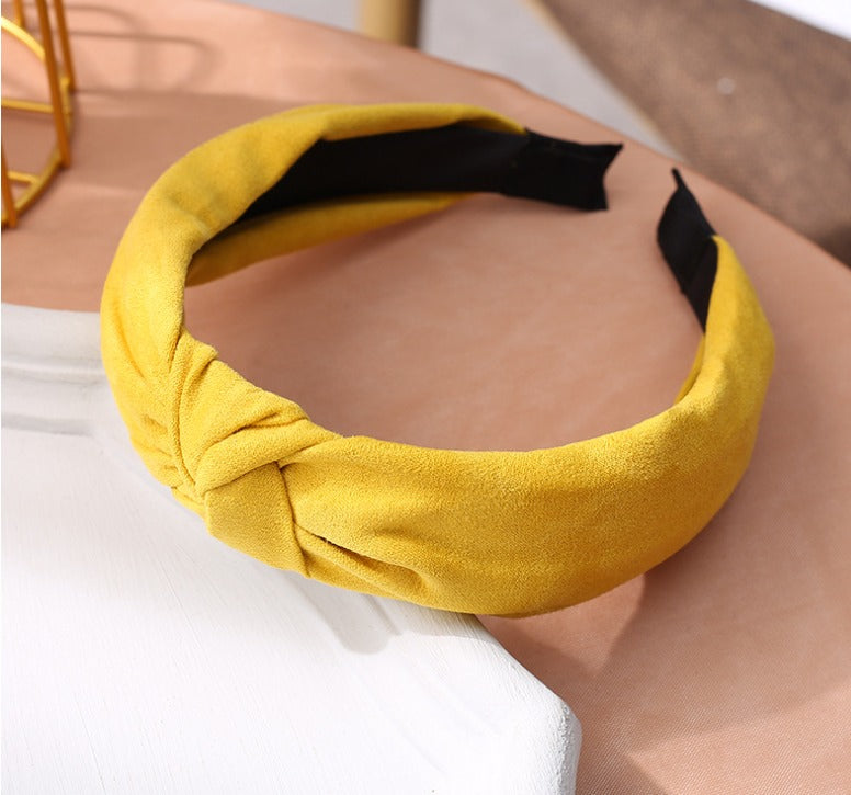 Yellow knot headband