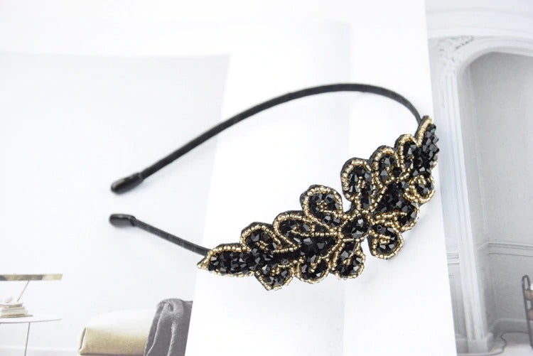 black gatsby headband