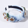 blue rhinestone headband chanel