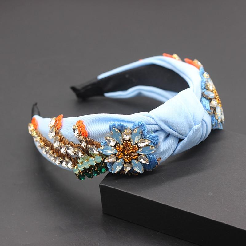 blue rhinestone headband