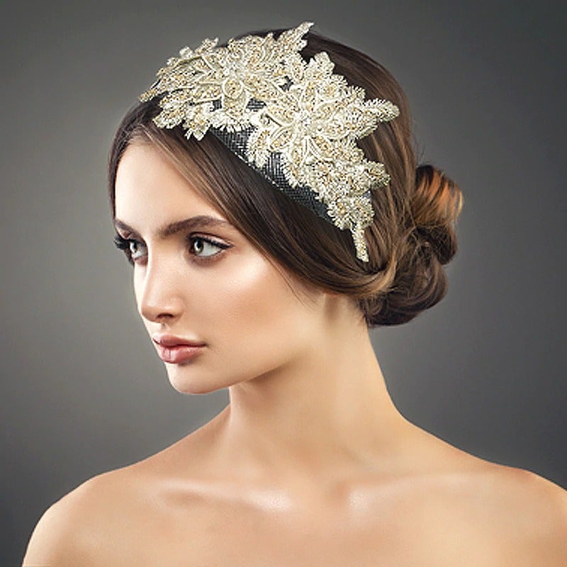 bridal gold headbands