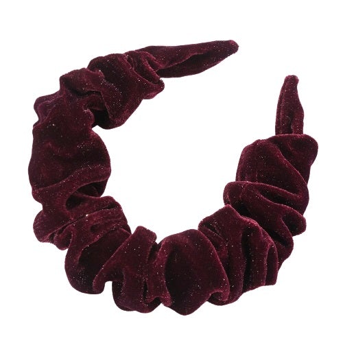 Burgundy velvet headband