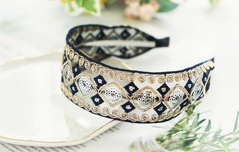 gold bridal headband