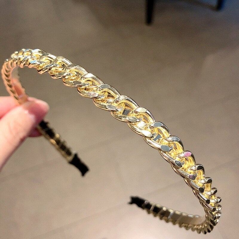 gold chain headbands