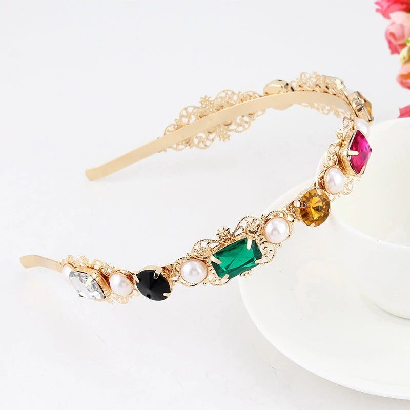 headband with crystals