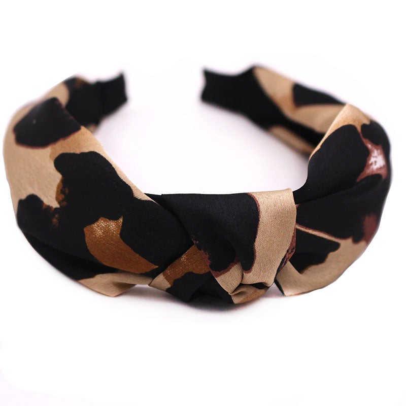 Leopard knot headband
