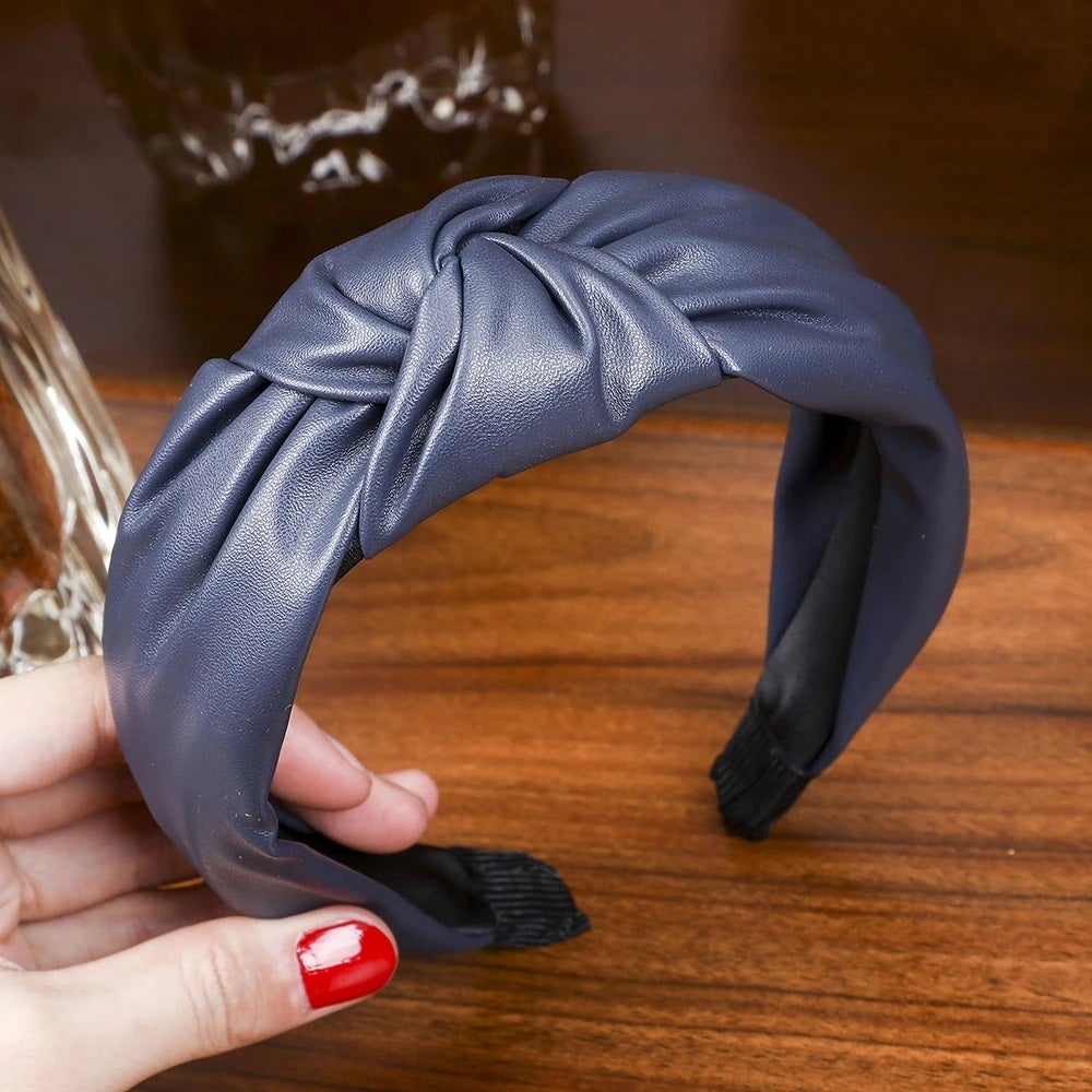 navy blue knot headband