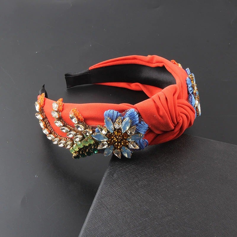 orange sequin headband