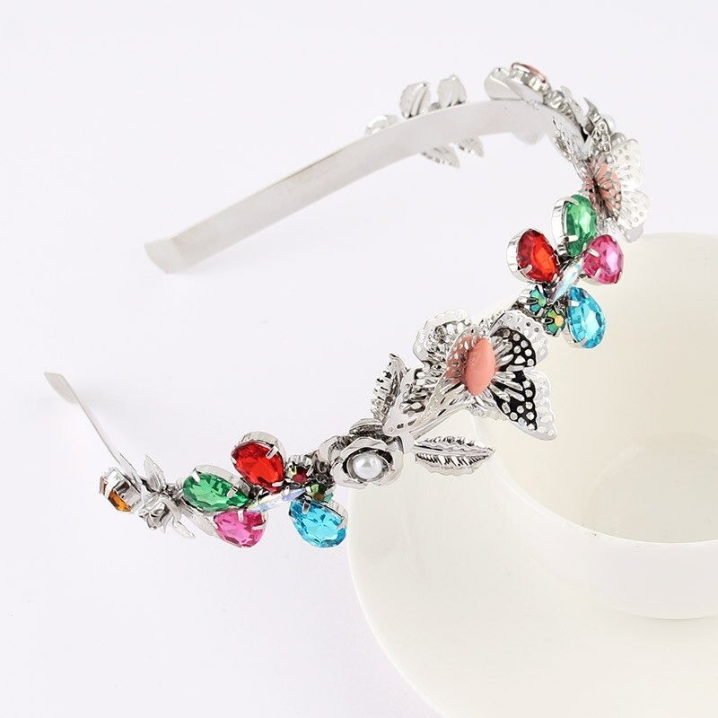 silver butterfly headband