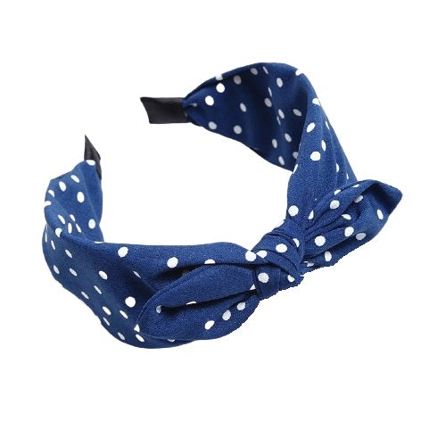 White and blue headband