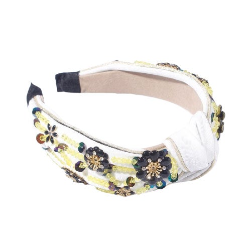 White floral headband | Headband Store