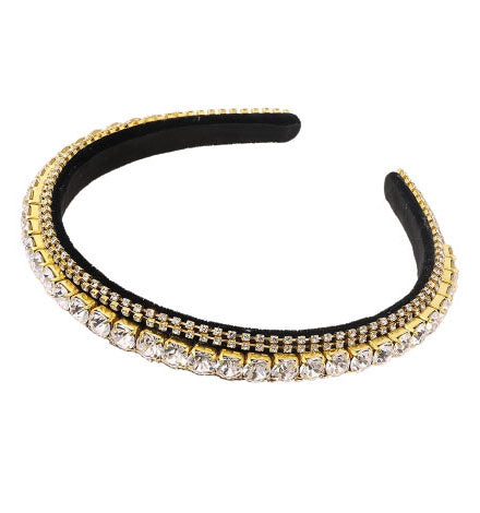 white rhinestone headband