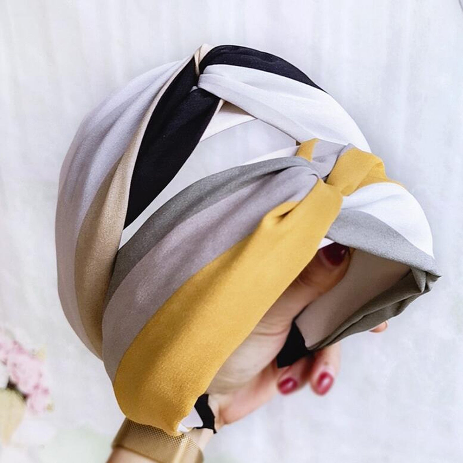 Yellow boho headband