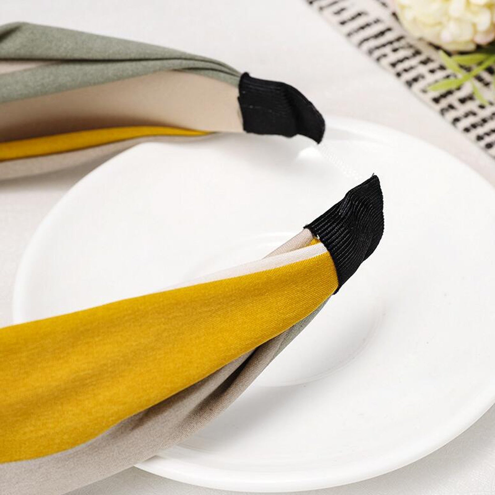 Yellow boho headband