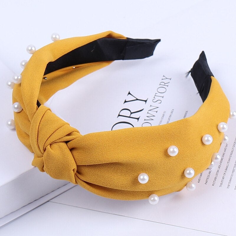 Yellow turban headband