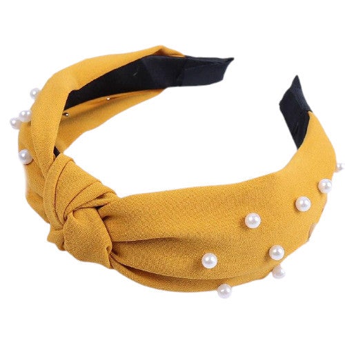 Yellow turban headband