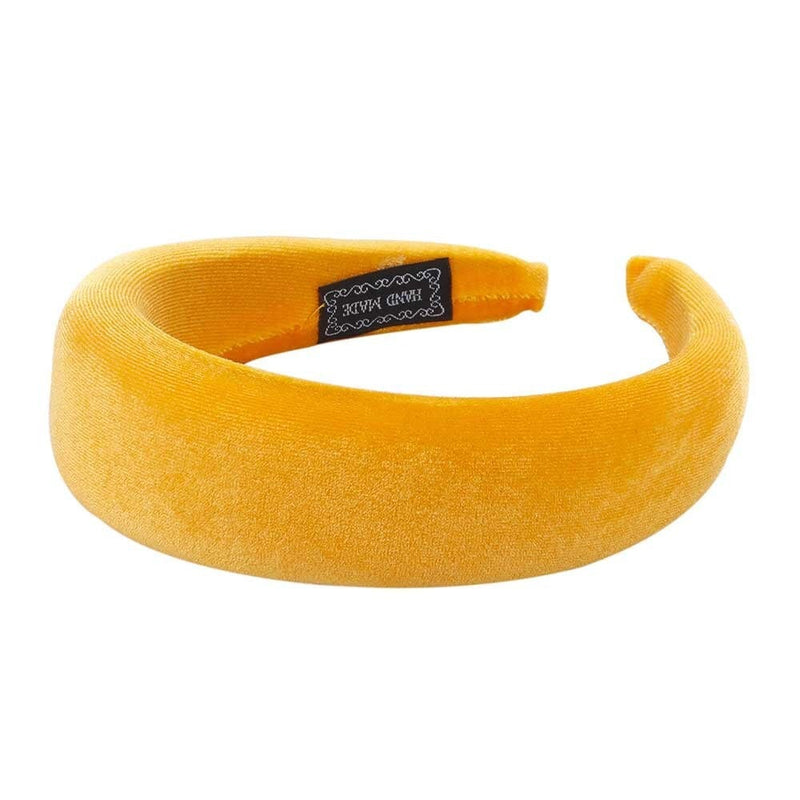 yellow velvet headband