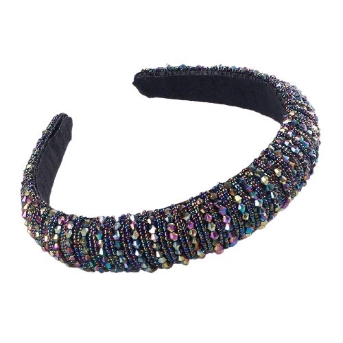 black beaded headband