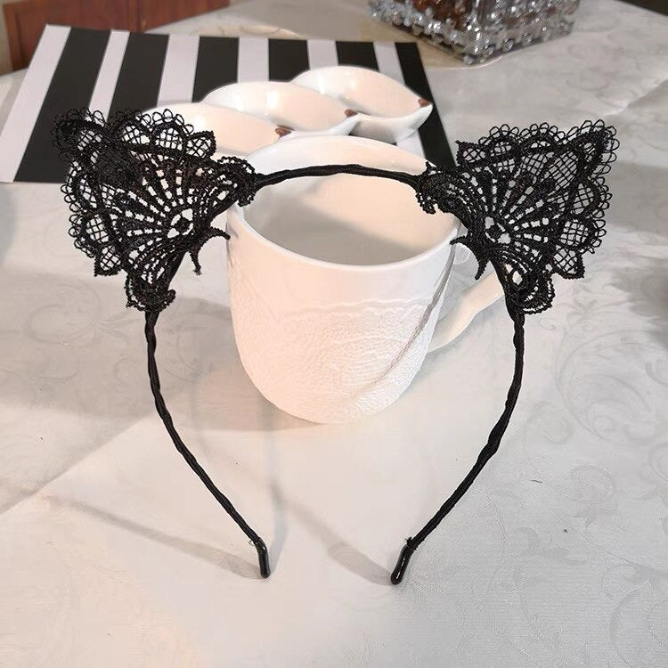 Black Cat Ears Headband Headband Store