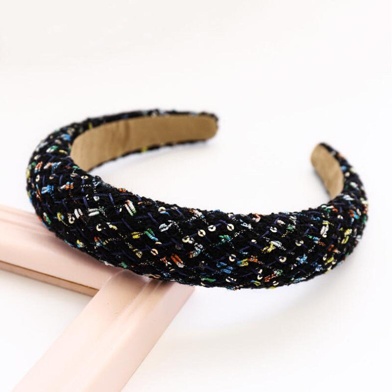 black crochet headband