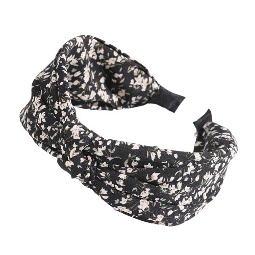 black flower headband