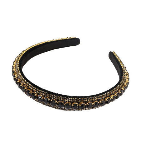 black rhinestone headband