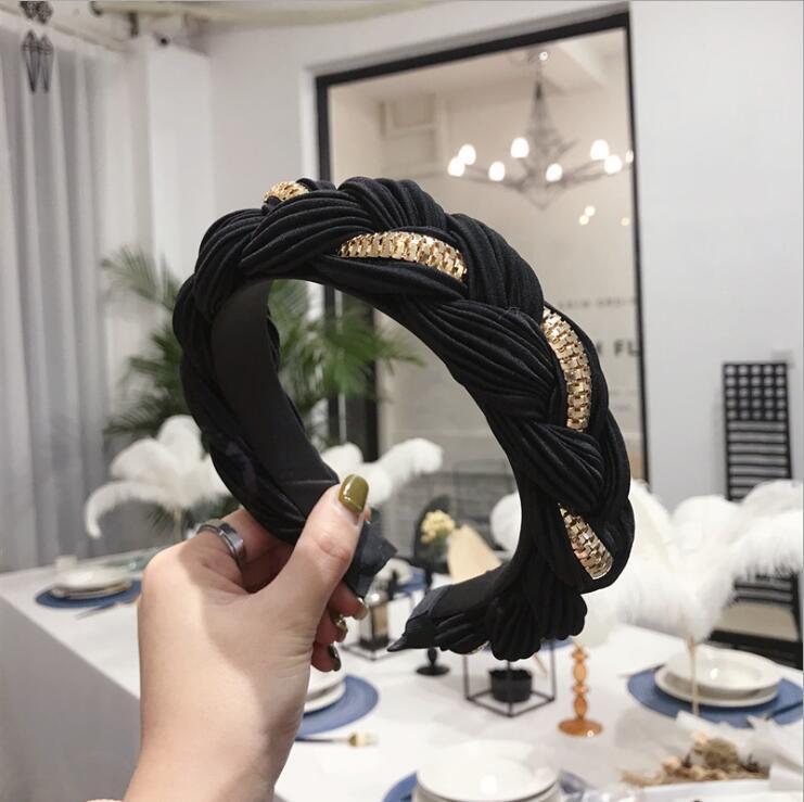 black golden headband