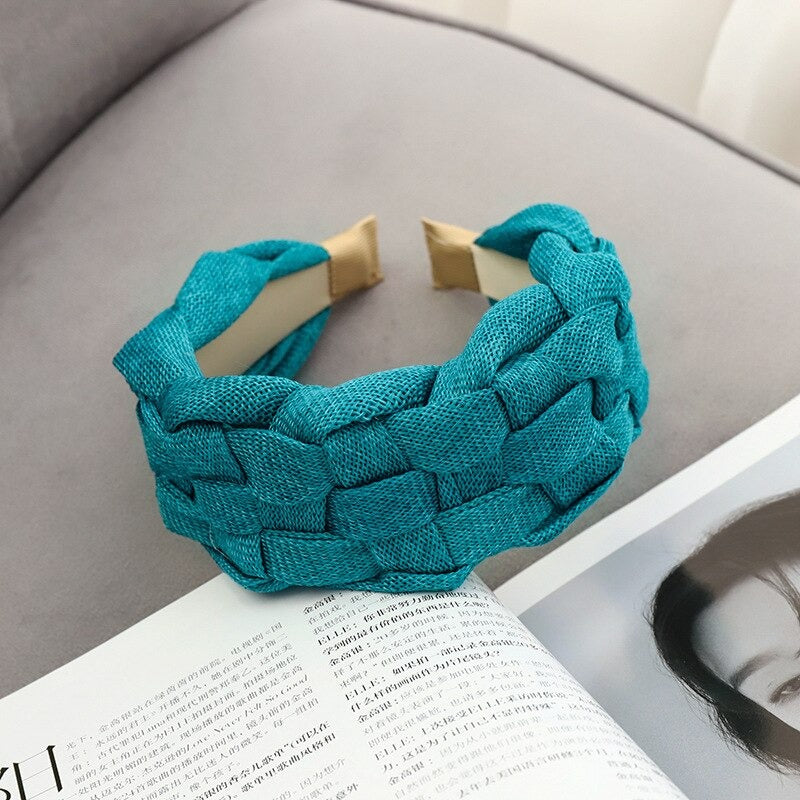 blue braid headband 