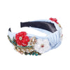 blue floral headbands