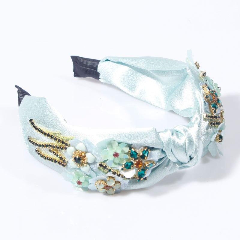 blue flower headband