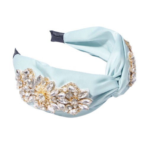 blue wedding headband