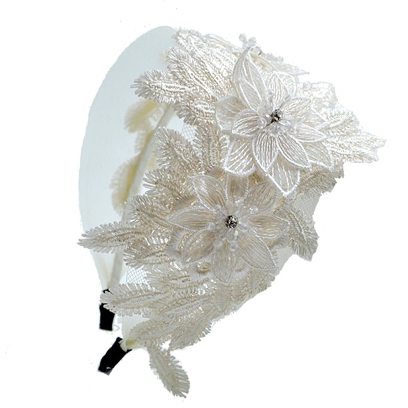 bridal floral headband 