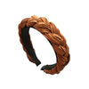 brown braided headband