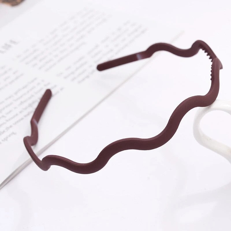 Brown plastic headband for man