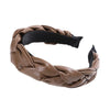 dark brown braided headband