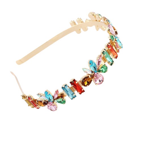 flower rhinestone headband