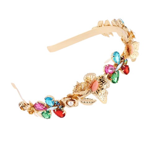 gold butterfly headband jewel 