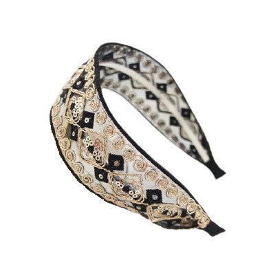 gold embrodery headband 