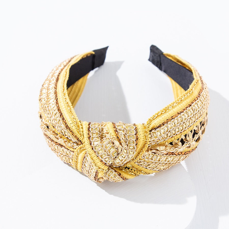 gold knot headband