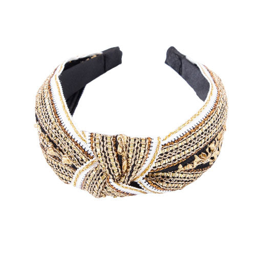 golden headband woman