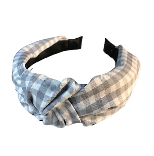 gray checkered headband