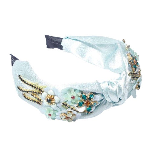 Blue flower headband