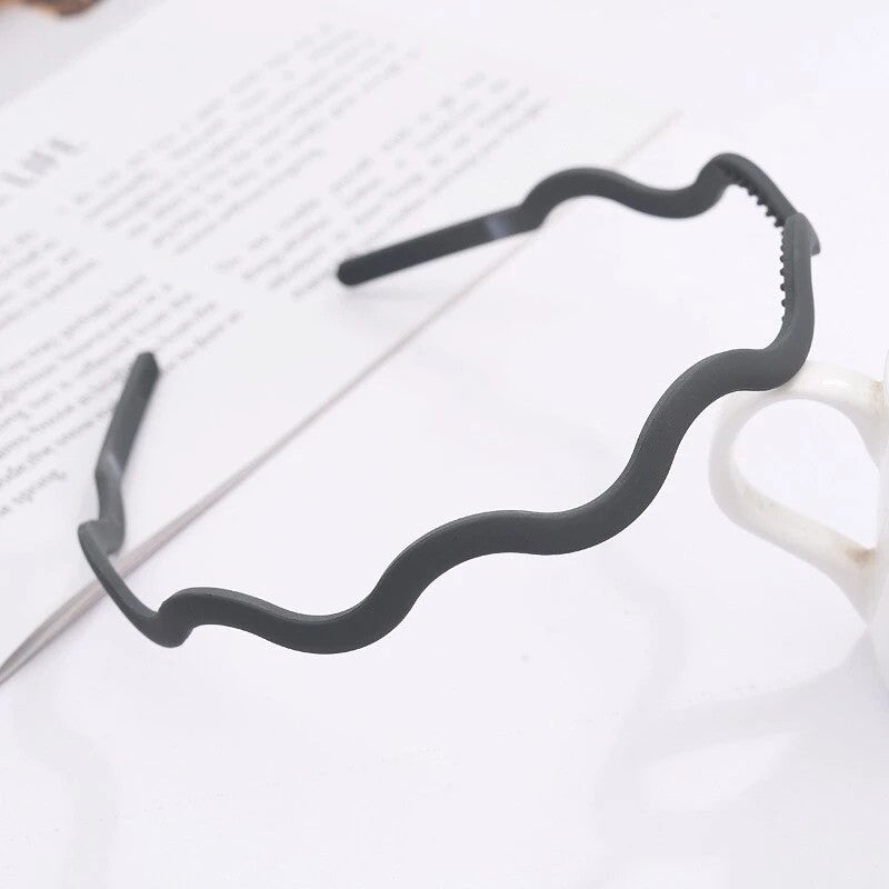 grey plastic headband