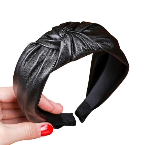 Leather knot headband