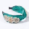 mint green flower headband