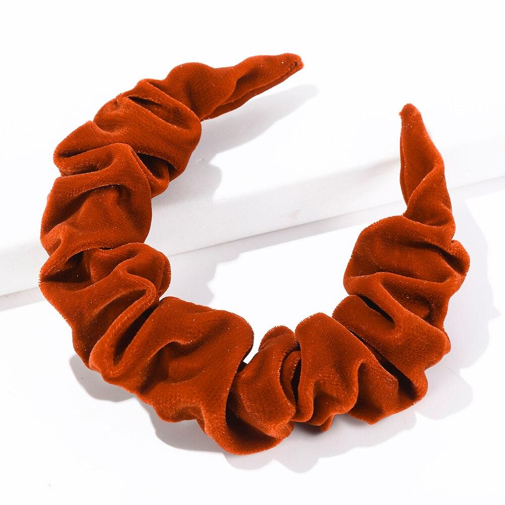 orange velvet headband