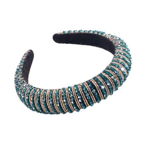 Padded rhinestone headband