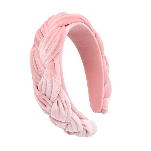 Pink velvet headband