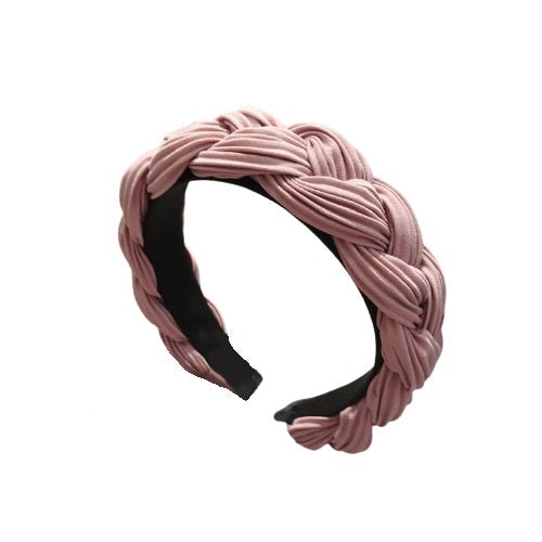 pink braided headband