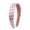 pink polka dot headband